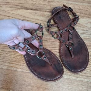 Frye brown leather sandals